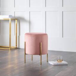 Cheshire Premium Harrogate Dressing Stool - Pink - thumbnail 2