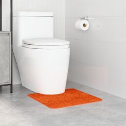Berkfield Home Bath Mat U-Shaped Dark Grey 50x50 cm Polypropylen Non-Slip in Orange - Size: Medium - thumbnail 3
