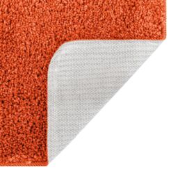 Berkfield Home Bath Mat U-Shaped Dark Grey 50x50 cm Polypropylen Non-Slip in Orange - Size: Medium - thumbnail 5