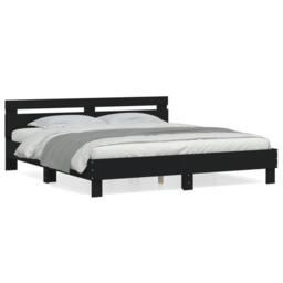 Berkfield Home Durable Bed Frame without Mattress Black 160x200 cm - thumbnail 3