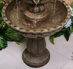 Primrose Tiered Water Fountain Feature Stone Effect 2 Tier Outdoor Jata 93cm in Bronze - thumbnail 3
