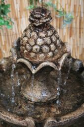 Primrose Tiered Water Fountain Feature Stone Effect 2 Tier Outdoor Jata 93cm in Bronze - thumbnail 4