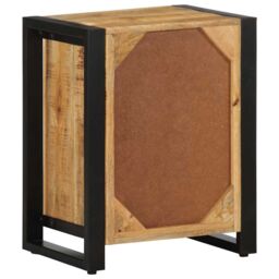 Berkfield Home Bedside Cabinet 40x30x51 cm Solid Rough Wood Mango in Brown - Size: 40 x 30 x 51 cm - thumbnail 7