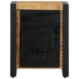 Berkfield Home Bedside Cabinet 40x30x51 cm Solid Rough Wood Mango in Brown - Size: 40 x 30 x 51 cm - thumbnail 2