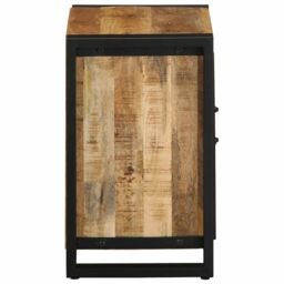 Berkfield Home Bedside Cabinet 40x30x51 cm Solid Rough Wood Mango in Brown - Size: 40 x 30 x 51 cm - thumbnail 6