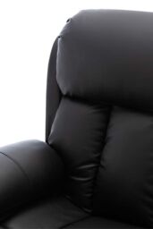 More4Homes Chester Manual Recliner Bonded Leather 1+3 Seater Sofa Set in Black - thumbnail 7