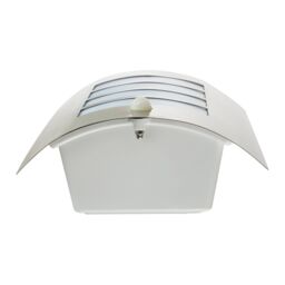 Happy Homewares Modern Outdoor IP44 Stainless Steel Flush Wall Lamp Fitting with PIR Sensor in Metallic Silver - thumbnail 4
