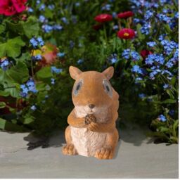 Marco Paul Solar Squirrel Light Ornament Woodland Animal in Beige - thumbnail 2