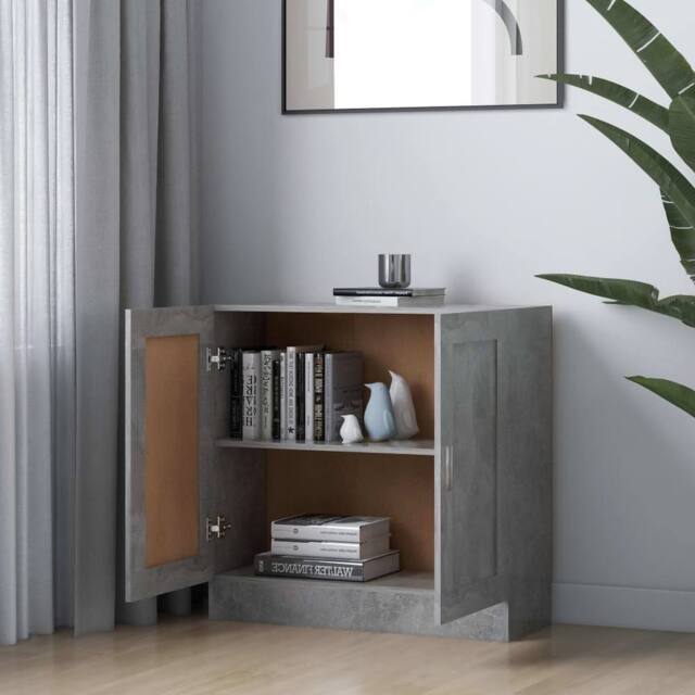 Berkfield Home Classic Book Cabinet Concrete Grey 82.5x30.5x80 cm Engineered Wood - image 1