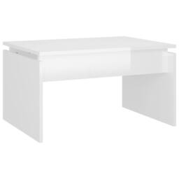 Berkfield Home Coffee Table High Gloss White 68x50x38 cm Engineered Wood - Size: 68 x 50 x 38 cm