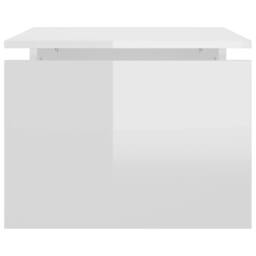 Berkfield Home Coffee Table High Gloss White 68x50x38 cm Engineered Wood - Size: 68 x 50 x 38 cm - thumbnail 6