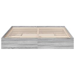 Berkfield Home Bed Frame with Drawers without Mattress Grey Sonoma 200x200 cm - thumbnail 4