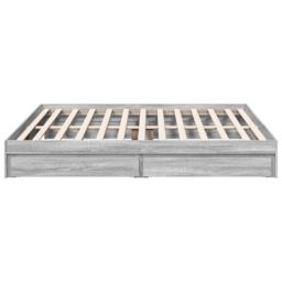 Berkfield Home Bed Frame with Drawers without Mattress Grey Sonoma 200x200 cm - thumbnail 5