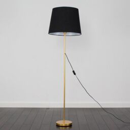 ValueLights Charlie Modern Stem Gold Floor Lamp - thumbnail 2