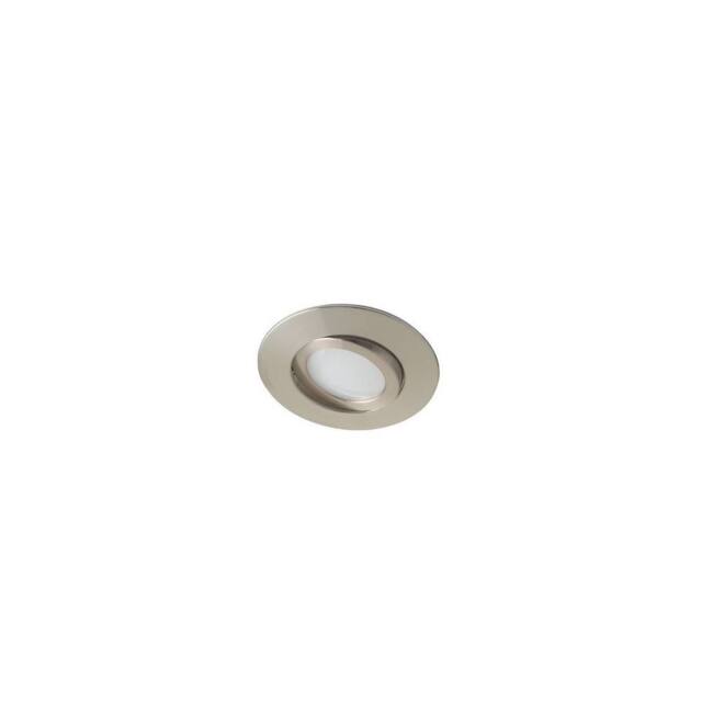 Netlighting ZENIT LED Recessed Adjustable Downlight Nickel IP44 400lm 9x2.5cm in Grey - Size: 9x2.5 cm