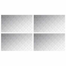 Berkfield Home Modern Aluminum Checker Plates 4 pcs Anti-Slip 90x50 cm in Silver - Size: Medium - thumbnail 3