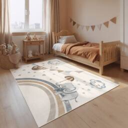 THE RUGS Villeroy & Boch Elephant Rainy Boho Rug & Runner Kids Rug in Cream - Size: 120 cm x 170 cm - thumbnail 8