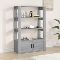 Berkfield Home Sideboard Grey Sonoma 80x30x119.5 cm Engineered Wood - thumbnail 1