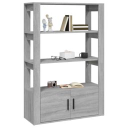 Berkfield Home Sideboard Grey Sonoma 80x30x119.5 cm Engineered Wood - thumbnail 5