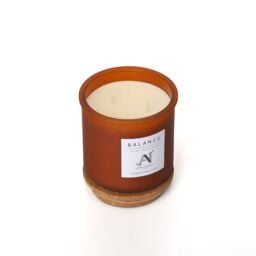 Aroma Naturals Balance Scented Candle - Amber Glass with Cork Lid in Brown - Size: Medium - thumbnail 2