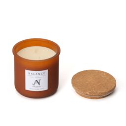 Aroma Naturals Balance Scented Candle - Amber Glass with Cork Lid in Brown - Size: Medium - thumbnail 4