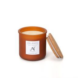 Aroma Naturals Balance Scented Candle - Amber Glass with Cork Lid in Brown - Size: Medium - thumbnail 3