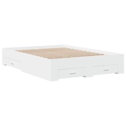 Berkfield Home Bed Frame with Drawers without Mattress White 120x200 cm - Size: Small Double - thumbnail 3