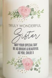Personalised Memento Company Women's Personalised Abstract Rose Pillar Candle in Off-White - thumbnail 3
