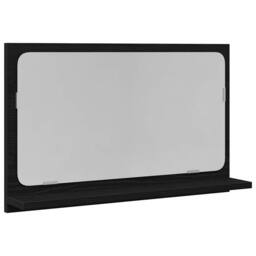Berkfield Home Stylish Bathroom Mirror in Black Oak, 60x10.5x37 cm, Made of Engi - Size: 60x10.5x37 cm - thumbnail 3
