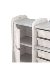Kids'Floor-Standing Toy Storage Rack in Adorable Train Design in Beige - thumbnail 7