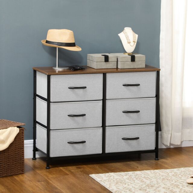 HOMCOM of Drawers Cloth Organizer with Fabric Drawers Steel Frame for Bedroom in Grey - image 1
