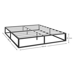GFW Platform Bedframe in Black - Size: Small Double - thumbnail 6