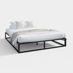 GFW Platform Bedframe in Black - Size: Small Double - thumbnail 2