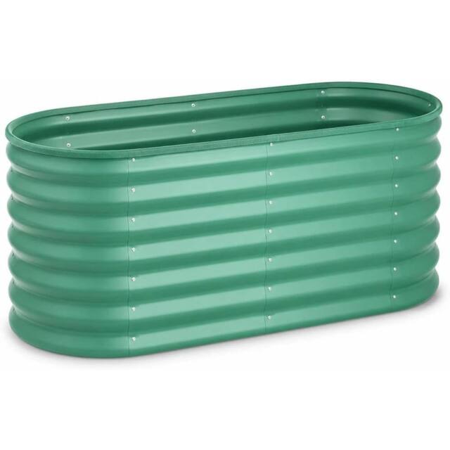 VOGREX Galvanized Raised Garden Bed Heavy Duty Steel Planter in Green - image 1