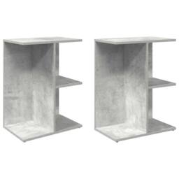Berkfield Home Bedside Tables 2 pcs Concrete Grey 46.5x29x61 cm Engineered Wood - thumbnail 1