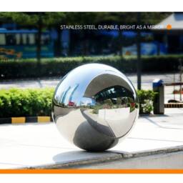 SPETLEK 6Pcs Gazing Ball Outdoors Garden Steel Mirror Sphere Decor in Silver - Size: 0.6m2 - thumbnail 5