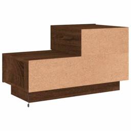 Berkfield Home Bedside Cabinet with LED Lights Brown Oak 70x36x40.5 cm - thumbnail 9