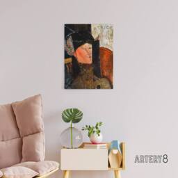 "Artery8 Portrait of Beatrice Hastings Modigliani Vintage Canvas Wall Art - Size: W18"" x H24""" - thumbnail 3