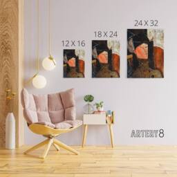 "Artery8 Portrait of Beatrice Hastings Modigliani Vintage Canvas Wall Art - Size: W18"" x H24""" - thumbnail 4