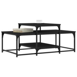 Berkfield Home Coffee Table Black 102x60x45 cm Engineered Wood - Size: 102 x 60 x 45 cm - thumbnail 3