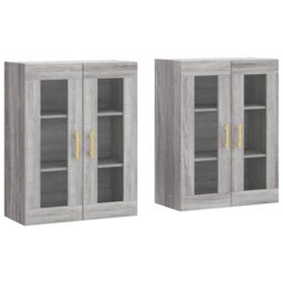 Berkfield Home Wall Mounted Cabinets 2 pcs Grey Sonoma Engineered Wood - thumbnail 2