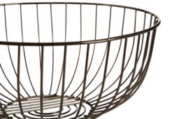 Orsina Round Black Nickel Finish Fruit Basket, Stylish Wire Bowl For Storing & Displaying Fresh Fruit, Durable - thumbnail 3