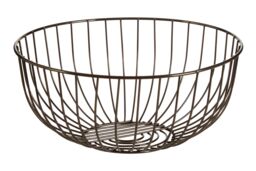 Orsina Round Black Nickel Finish Fruit Basket, Stylish Wire Bowl For Storing & Displaying Fresh Fruit, Durable - thumbnail 2