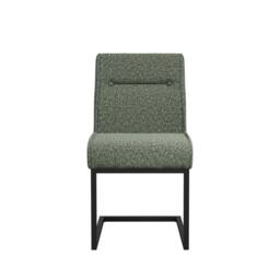 Lemon Pavilion Furniture Cleaver Dining Chair (Pack of 2) - Tweed/Metal - L62xW48xH90 cm in Light Green - Size: 2 Pack - thumbnail 2