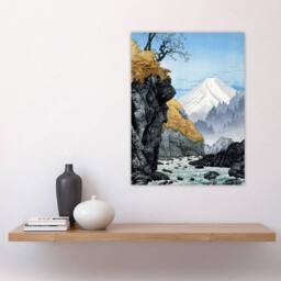 "Artery8 Foot Of Mount Ashitaka Vintage Japan Wall Art Print Takahashi in Blue - Size: W18"" x H24""" - thumbnail 4