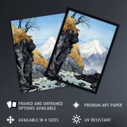"Artery8 Foot Of Mount Ashitaka Vintage Japan Wall Art Print Takahashi in Blue - Size: W18"" x H24""" - thumbnail 2