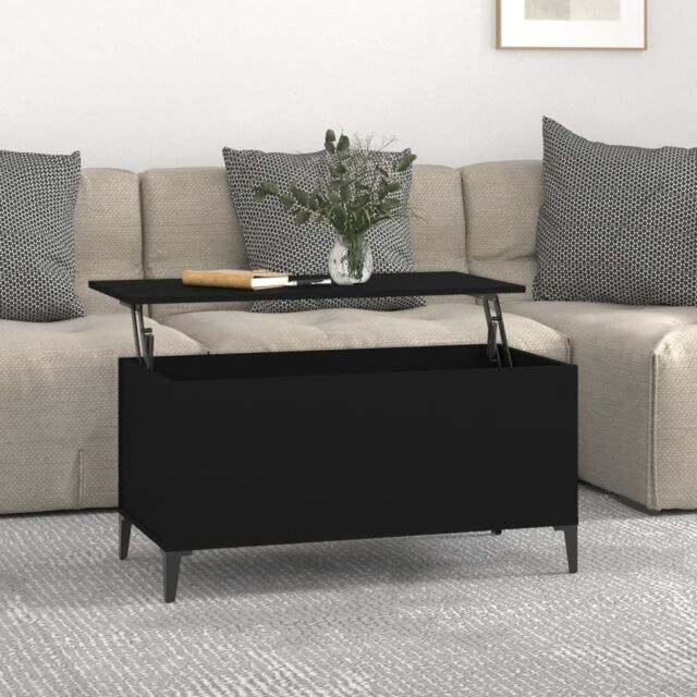 Berkfield Home Coffee Table Black 90x44.5x45 cm Engineered Wood - image 1