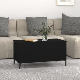 Berkfield Home Coffee Table Black 90x44.5x45 cm Engineered Wood - thumbnail 3