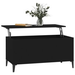 Berkfield Home Coffee Table Black 90x44.5x45 cm Engineered Wood - thumbnail 5