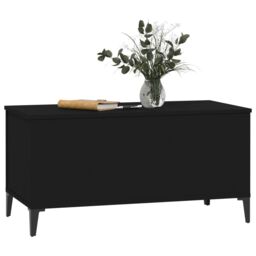Berkfield Home Coffee Table Black 90x44.5x45 cm Engineered Wood - thumbnail 4